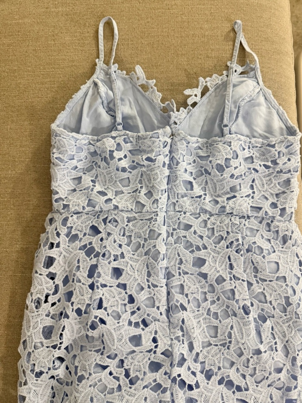 Astr Light Blue Lace Midi Dress - Picture 11 of 15